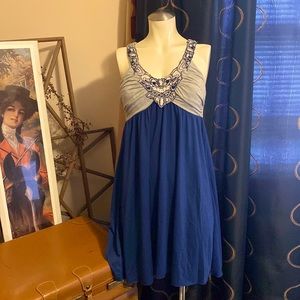 Maurice blue and white sundress